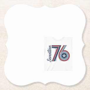 Dessous-de-verre En Papier Conception de chemise vectorielle patriotique Vint