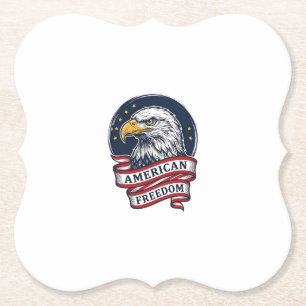 Dessous-de-verre En Papier Conception de chemise vectorielle ruban patriotiqu