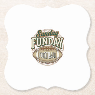 Dessous-de-verre En Papier Conception de chemise vintage de football Sunday F