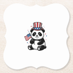 Dessous-de-verre En Papier Conception de chemise vintage patriotique Panda Fl