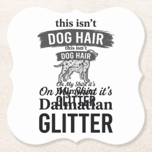 Dessous-de-verre En Papier Conception de citation de cheveux de chien drôle d