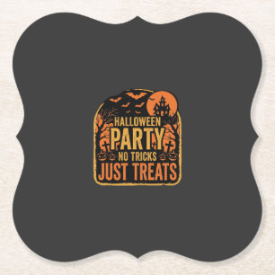 Dessous-de-verre En Papier Conception de fête d'Halloween pas de tours juste