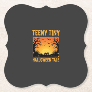Dessous-de-verre En Papier Conception de forêt hantée de conte de Halloween t
