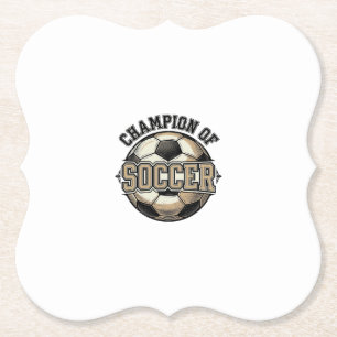 Dessous-de-verre En Papier Conception de maillot de champion de football vint