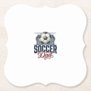 Dessous-de-verre En Papier Conception de maillot de papa de football vintage_