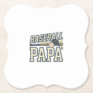 Dessous-de-verre En Papier Conception de t-shirt avec gravure vintage Basebal