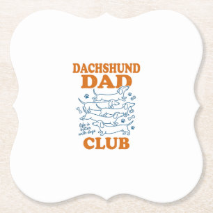 Dessous-de-verre En Papier Conception de T-shirt pour chien vintage Club Papa