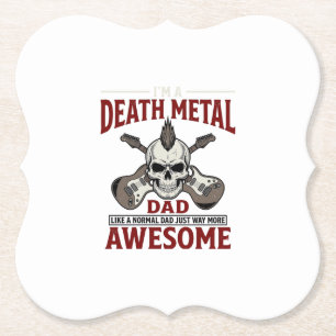 Dessous-de-verre En Papier Conception de t-shirt vintage crâne de papa Death 