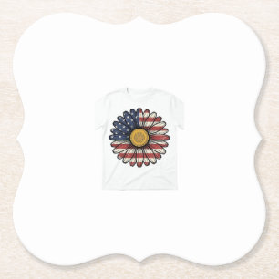 Dessous-de-verre En Papier Conception de vecteur de fleur de marguerite patri