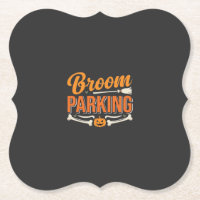 Conception de vecteur de parking balai Halloween_1