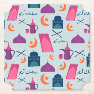 Dessous-de-verre En Papier Conception festive de Ramadan islamique