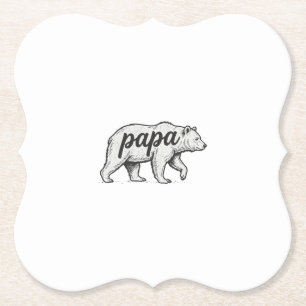 Dessous-de-verre En Papier Conception vectorielle de gravure vintage Papa Bea
