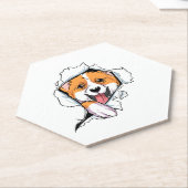 Dessous-de-verre En Papier Copie galloise Corgi (Incliné)