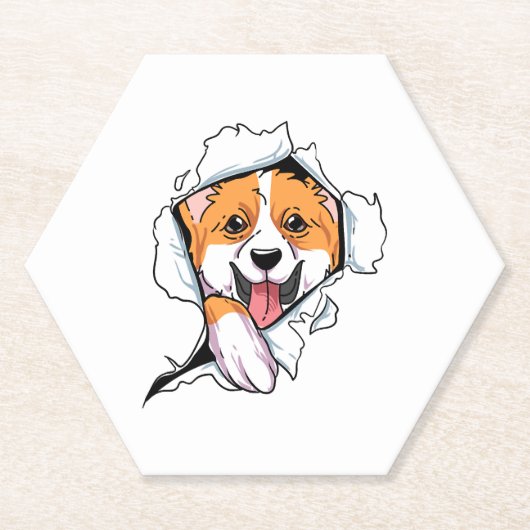 Dessous-de-verre En Papier Copie galloise Corgi (Devant)