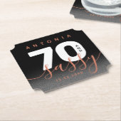 Dessous-de-verre En Papier Copper Girly 70 et Sassy (Incliné)