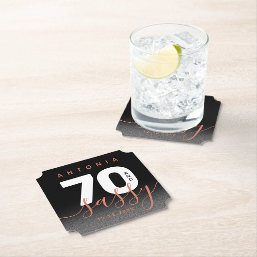 Dessous-de-verre En Papier Copper Girly 70 et Sassy (En situation)