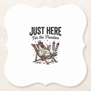 Dessous-de-verre En Papier Coq de la Liberté Drôle Vintage Chemise Patriotiqu