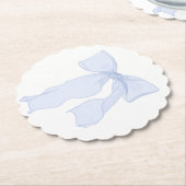 Dessous-de-verre En Papier Coquette à mât bleu (Incliné)