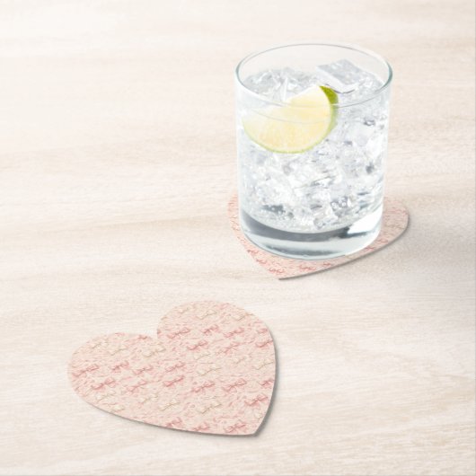 Dessous-de-verre En Papier Coquette Bow Pattern (En situation)