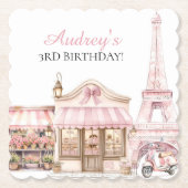 Dessous-de-verre En Papier Coquette Paris Café parisien (Devant)