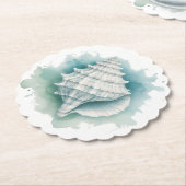 Dessous-de-verre En Papier Coquillage côtier/nautique (Incliné)