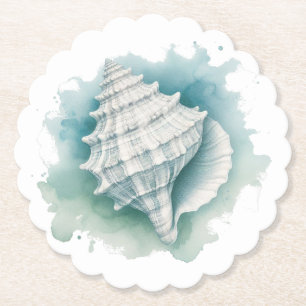 Dessous-de-verre En Papier Coquillage côtier/nautique