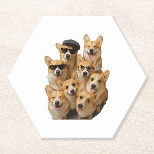 Dessous-de-verre En Papier Corgi (Devant)