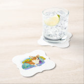 Dessous-de-verre En Papier Corgi de Pâques (En situation)