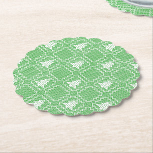 Dessous-de-verre En Papier Cosy sapin de Noël affreux pull à damiers motif