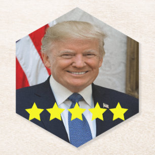 Dessous-de-verre En Papier Cote d'approbation du président Donald Trump