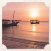 Dessous-de-verre En Papier Coucher de soleil à Zanzibar (Devant)