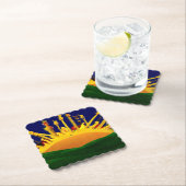 DESSOUS-DE-VERRE EN PAPIER COUCHER DE SOLEIL ÉLECTRIQUE ! (En situation)