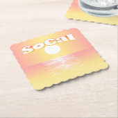 Dessous-de-verre En Papier Coucher de soleil SoCal (Incliné)