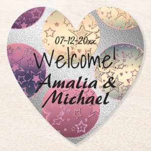 Dessous-de-verre En Papier Couleur blush texturée en dégradé de bronze doré