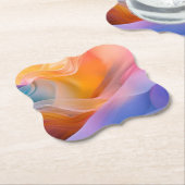 Dessous-de-verre En Papier Couleurs Abstraites (Incliné)