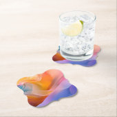 Dessous-de-verre En Papier Couleurs Abstraites (En situation)