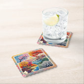 Dessous-de-verre En Papier "Couleurs saisonnières vives" (En situation)