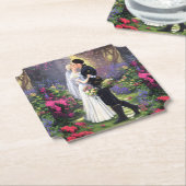 Dessous-de-verre En Papier Couple in The Park-56476 (Incliné)