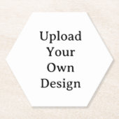 Dessous-de-verre En Papier Create Your Own Simple Custom Hexagon (Devant)