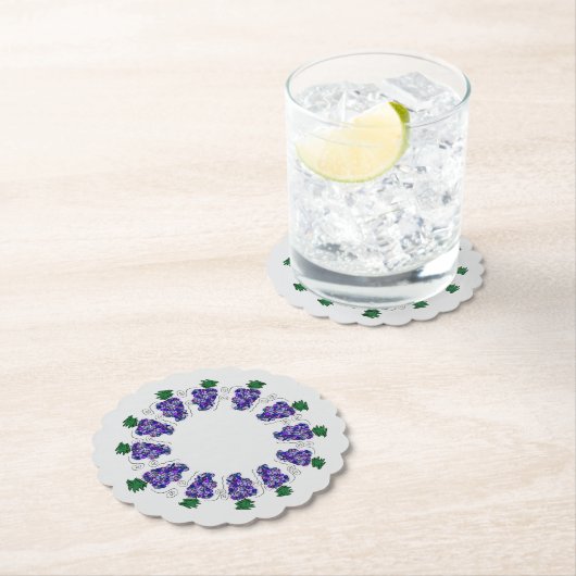 Dessous-de-verre En Papier Création de raisin - Main (En situation)
