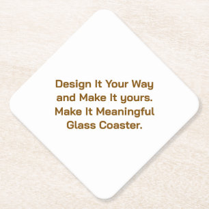 Dessous-de-verre En Papier Créez votre personnalisation 4" x 4"