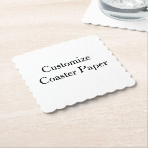 Dessous-de-verre En Papier créez votre propre carré évasé personnalisé simple