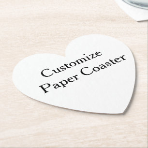 Dessous-de-verre En Papier créez votre propre cœur simple personnalisé