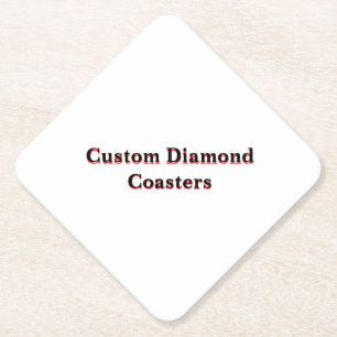 Dessous-de-verre En Papier Créez votre propre diamant personnalisé de 4" x 4"