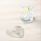 Dessous-de-verre En Papier Crème blanche Faux Mariage en cuir (En situation)