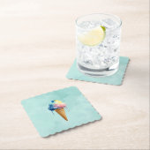 Dessous-de-verre En Papier Crème Glacée (En situation)