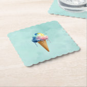 Dessous-de-verre En Papier Crème Glacée (Incliné)