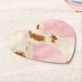 Dessous-de-verre En Papier Crème rose Blanc Brown (Incliné)