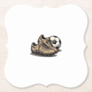 Dessous-de-verre En Papier Crépuscule Crampons De Football Et Conception De T