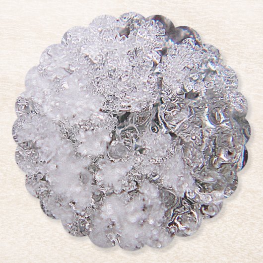 Dessous-de-verre En Papier cristaux de glace cool (Devant)
